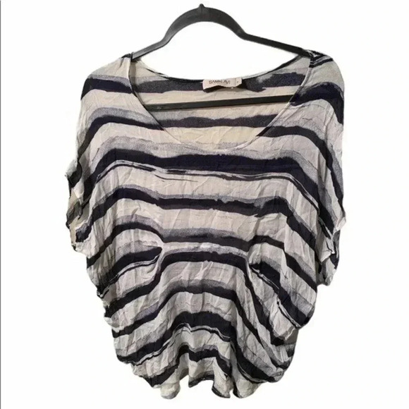 Sam & Lavi Navy and White Stripe Top Size S - Picture 1 of 7